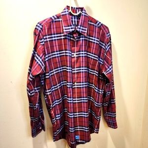 BURBERRY London long Sleeves plaid button Down shirt size M